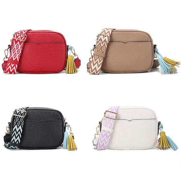 Kvinnor Small Square Bag Simple Trend Purse Crossbody-väskor white