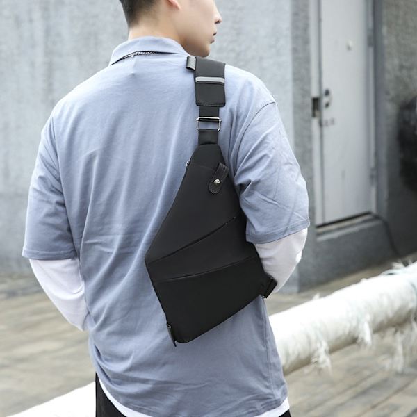 Män Casual axelväskor Rese Crossbody-väskor Black