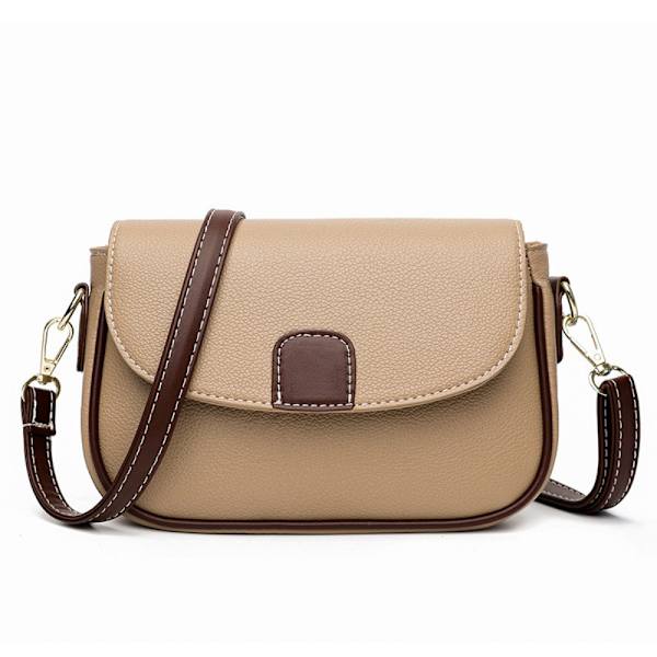 Kvinnor Handväskor med stor kapacitet Läder Crossbody-väskor Axelväska khaki