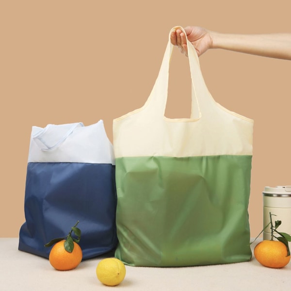 Återvunnen vattentät miljövänlig shoppingväska vikbar canvasväska Black