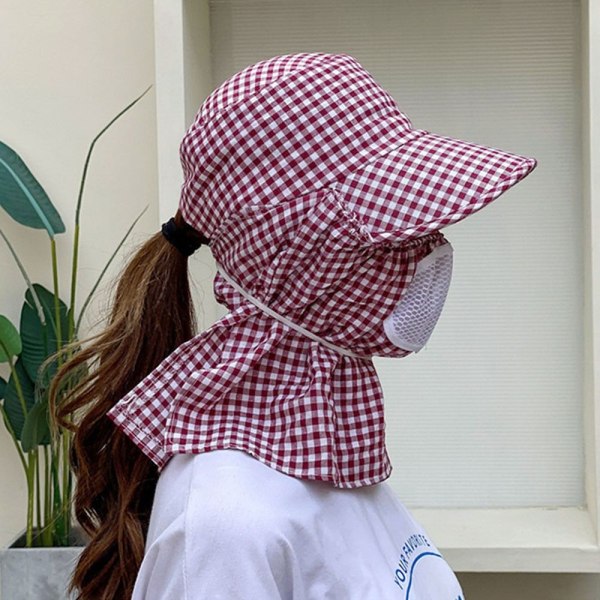 Solhatt sommar ansikte och hals UV-skydd Cover blue