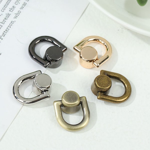 5ST Metallväska Nit Nagelspänne Dubbar Bagageväska Spänne brass