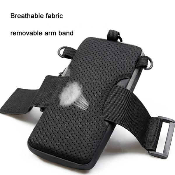 Sports Running Arm Bag Gym Bag Bum Bag Telefon 7 tums Armband Hip Wrist Bag silver
