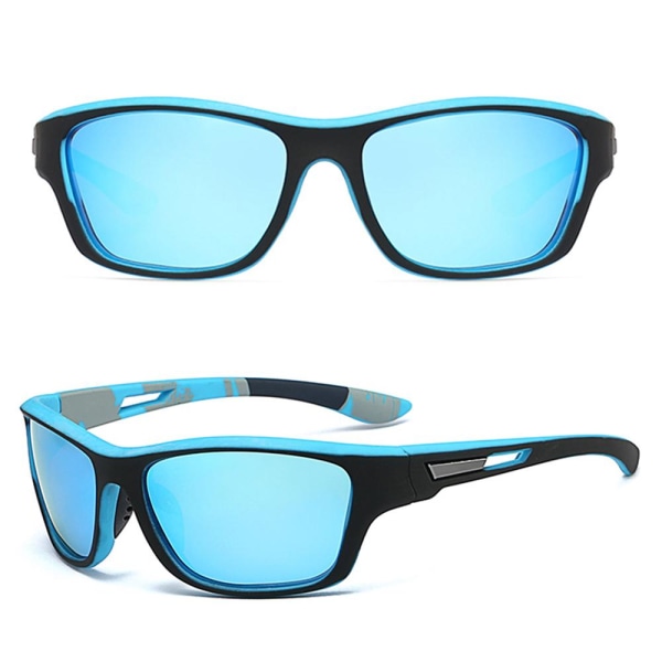Retro polariserade solglasögon fyrkantiga solglasögon för sportkörning Cykelfiske Black-Yellow