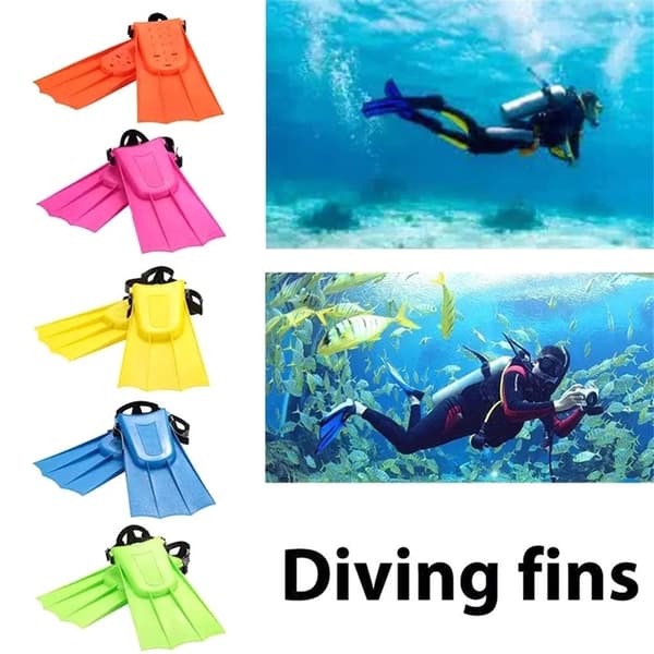 Simfötter Barn Snorkling Fötter Fenor Nybörjar Simutrustning blue