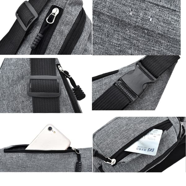 Magväska i canvas Black