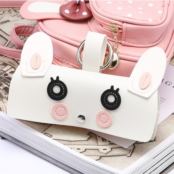 INS Cartoon Kvinnor Portable Sun Eye Glasses Box PU Läder Case 06