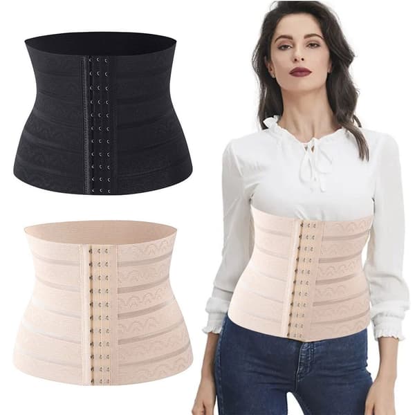 Högmidjade Slim Body Shaper Underkläder för Kvinnor, Magkontroll Shapewear Black M