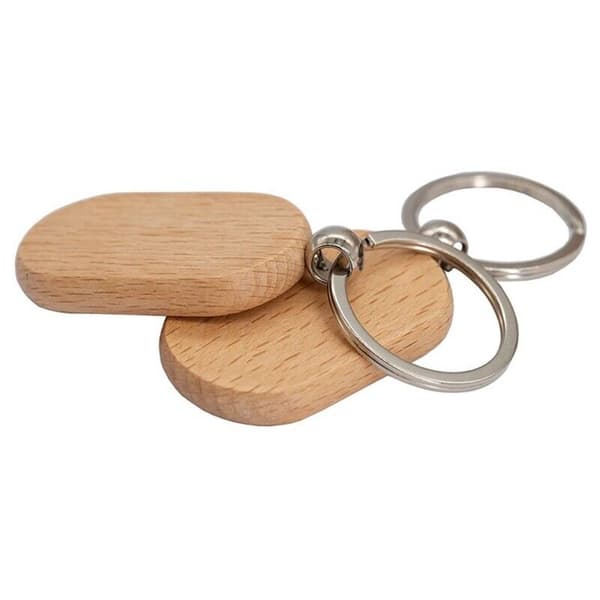 5 st Tränyckelringar DIY Trägravering Nyckelringar