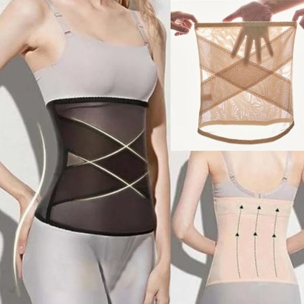 Crossover-bälte för bantning för kvinnor för formning av midjan Black XL