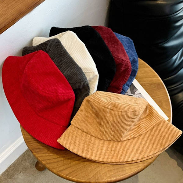 Kvinnor Varm Fisherman Cap Casual Panama Hat Lady Outdoor Cap White