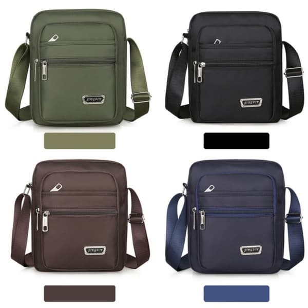 Herr Casual Crossbody Väskor Nylon Axelväskor Messenger Handväskor green