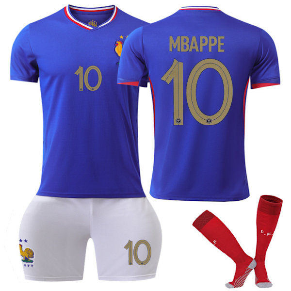 2024 UEFA Euro 2024 Frankrike Hemma fotbollströja Set nr 10 Mbappé 18