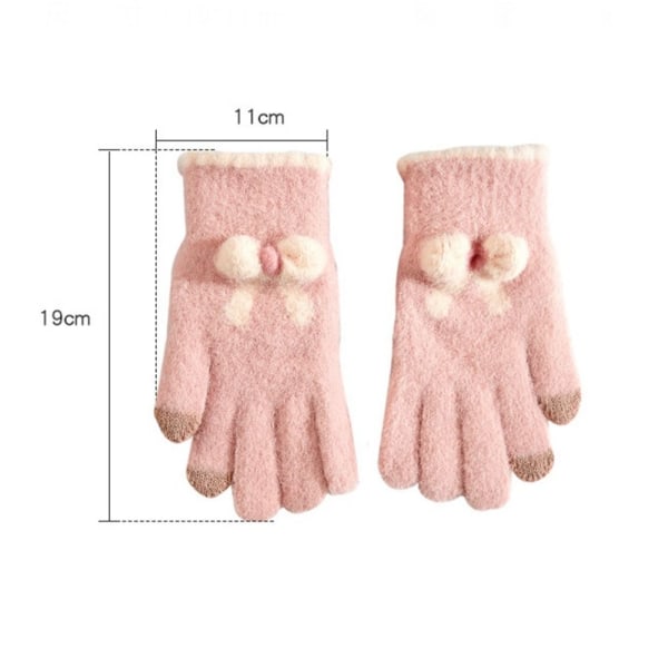 Kvinnor Män Vinter Tjocka Handskar Håll Varm Plysch Furry Full Finger Vantar purple