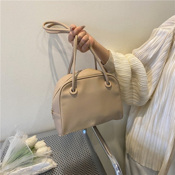 Dam Retro Handväskor Axelväska Enfärgad Crossbody Väskor brown