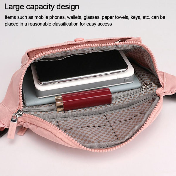 Vattentät Dam Midjeväska Fanny Pack Mobiltelefonväska black