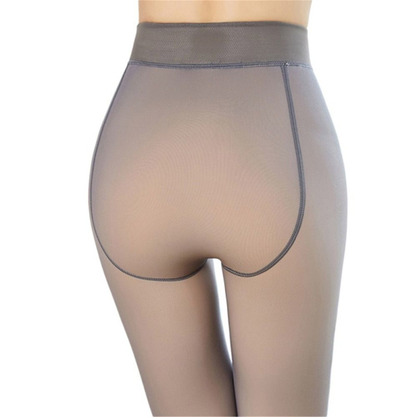 Kvinnor Vinter Thermal Strumpbyxor Sidenstrumpor High Elasticity Leggings Black 70g (No Fleece)