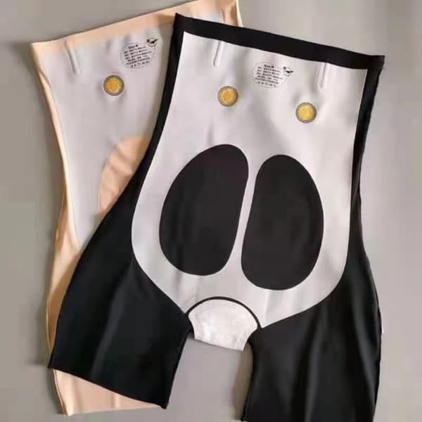 Högmidjad sömlös magkontrollerande shapewear Black L