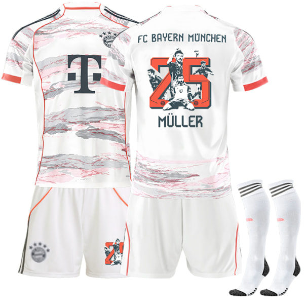 2025-2026 Bayern München Minnesutgåva Barn Vuxen Fotbollströja Nr.25 Muller 24