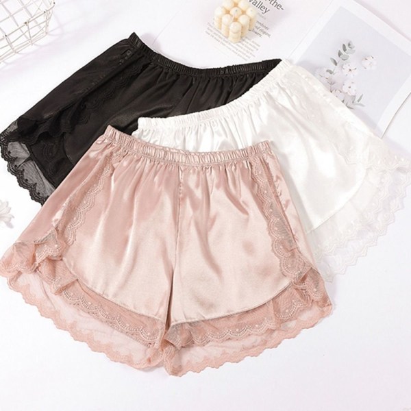 Dam sovshorts Simple Home Safety Shorts Pyjamas Shorts Underkläder white L