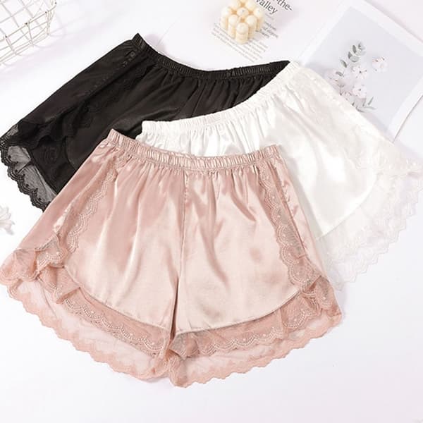 Kvinnors sovshorts, enkla säkerhetsshorts för hemmet, pyjamasshorts, underkläder black XL