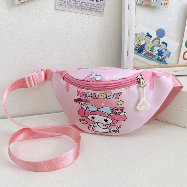 Kawaii Kitty Crossbody väska Tecknad stil Baby Girl liten ryggsäck Melody