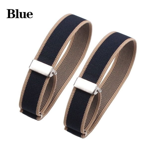 1 par elastiska skjortärmhållare Strumpeband Armbandsmanschetter Blue