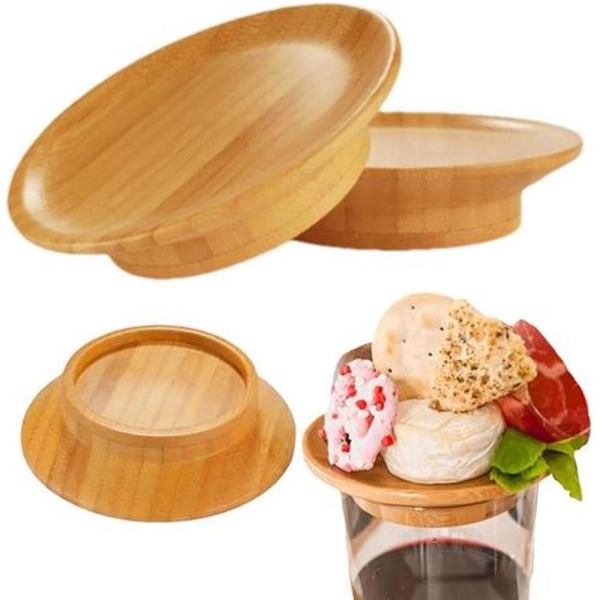 2Pack Vinglas Charcuterie Topper Vinglas Topper Underlägg av trä