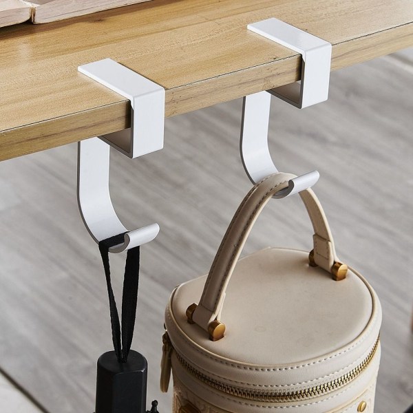 2st Bärbar hängande väska Krok Handväska Hållare Multifunktionell bordskrok grey