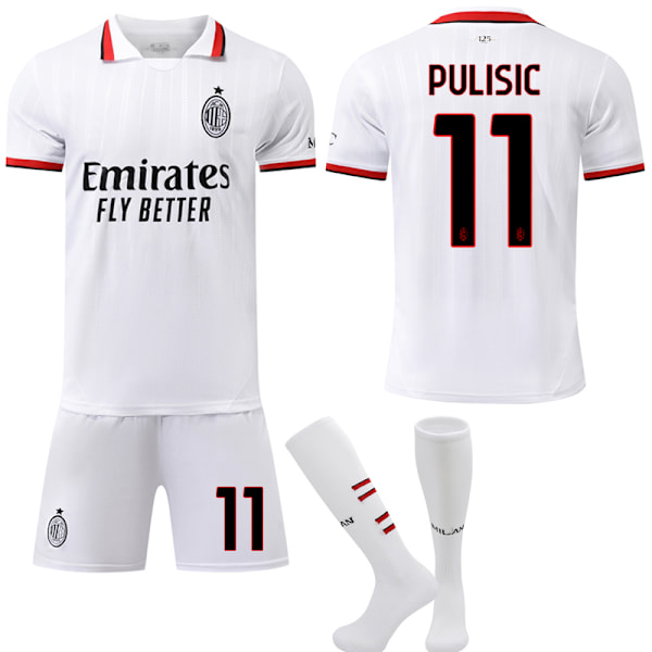 AC Milan Borta Fotbollströja Barn 2024-2025 Nr 11 PULISIC 28