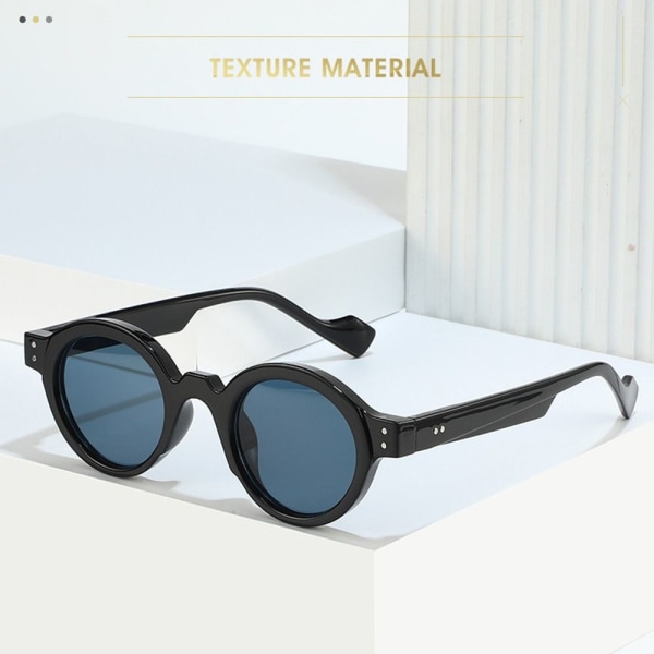 Runda solglasögon Punk Shades UV400 Trending Clear Lens Y2K Glasögon Blue