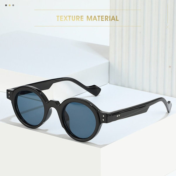 Runda solglasögon Punk Shades UV400 Trending Clear Lens Y2K Glasögon Leopard