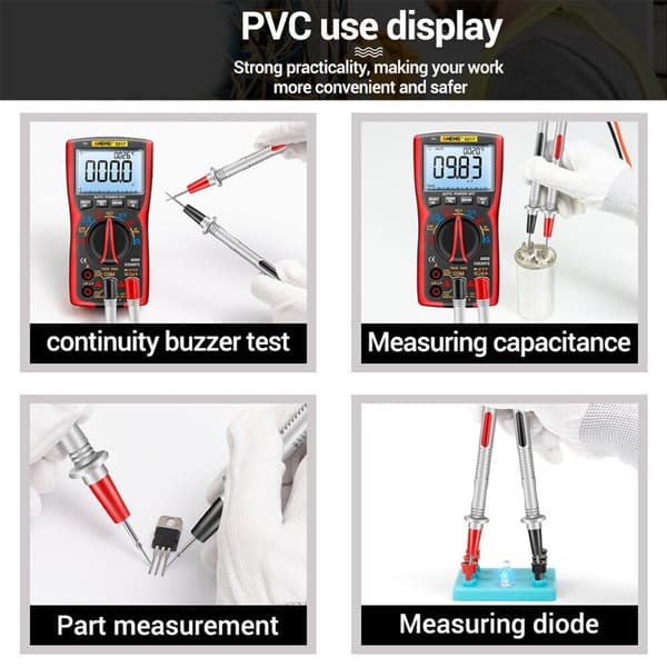 Mätklämma Testare Sond Multimeter Test Banankontakt Bil Kit