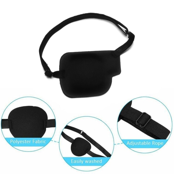Amblyopia Eye Mask Single Eye Patch Cover Korrigerar astigmatism grey left eye