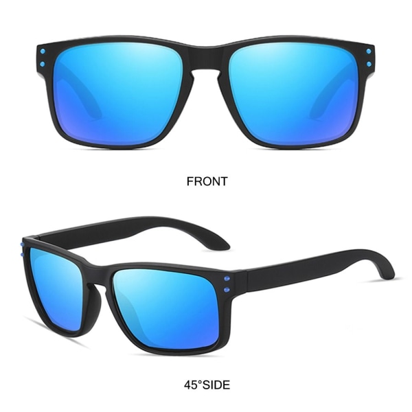 Polariserade solglasögon TR90 Sportkörning Fiske Solglasögon UV400 skydd Black-Ice Blue