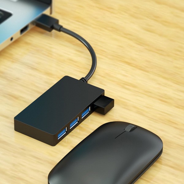 4-portars hubsplitter - USB 3.0 höghastighetsadapter Multi Desktop P blackA usb3.0