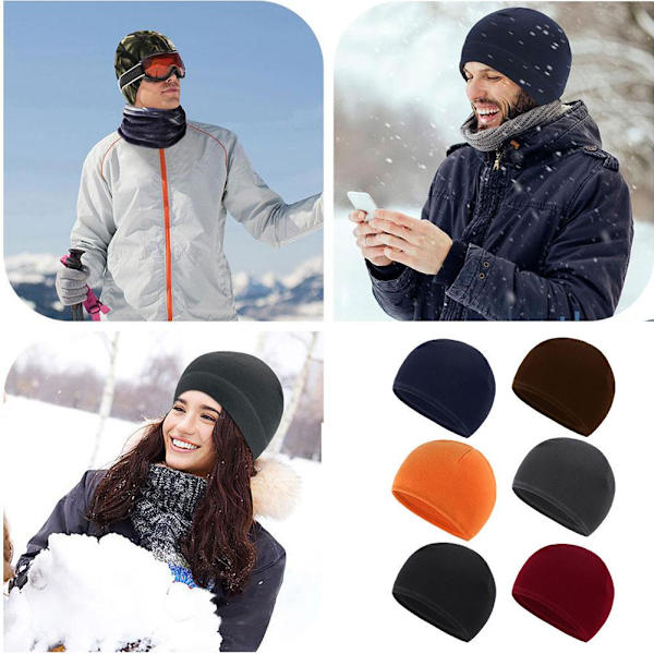 Unisex vindtät varm mössa mössa keps herr vinter skidåkning cykel keps navy blue onesize
