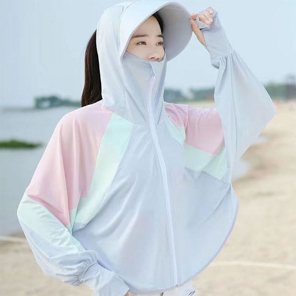 Kvinnor Solskyddskläder Cool med Cap Uv Protection Cyclin white onesize