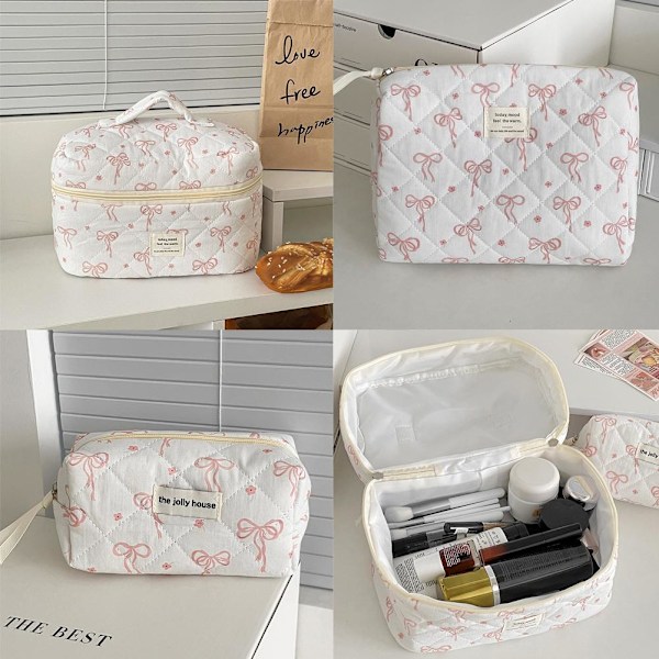 Liten Safflorrosett Kosmetikväska Koreansk Version Söt Student P Little red flower bowA Cosmetic bag
