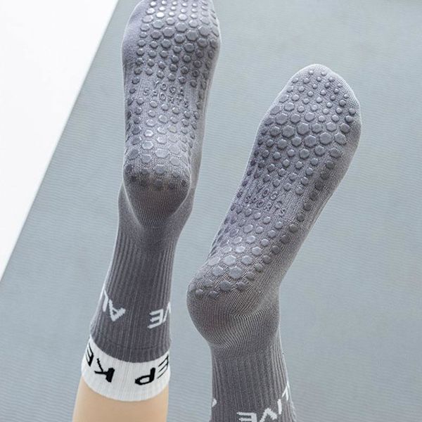 Yogasockar Anti-Slip Snabbtorkande Dämpande Pilates Balett Bra✨ Sockar U0R3 Grey 1 pair