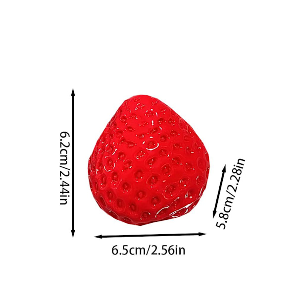 Jordgubbsdekompressionsleksaker Antistress PVC-leksaker Klämbar Avslappningsleksak Lot L2M4 Red 1pcs