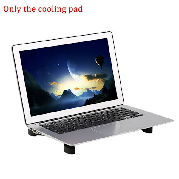 Vikbar Tyst USB-driven 2 Fläktar Kylplatta Slim Cooler Laptop Basstativ