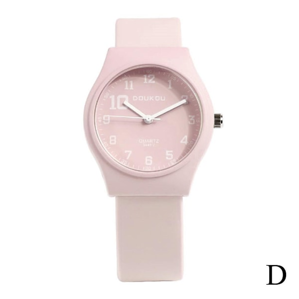Mångsidig koreansk fruktosstudentklocka med enkel design 5R3W Pink One size