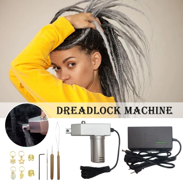 Uppgraderad Dreadlock Machine Handheld Deadlocks Crochet Braiding M Machine include 3 head UK