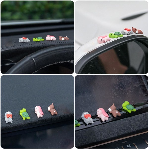 【COD】Car Mini Cartoon Djur Ornament Center Console Björn/sköldpadda E one  size