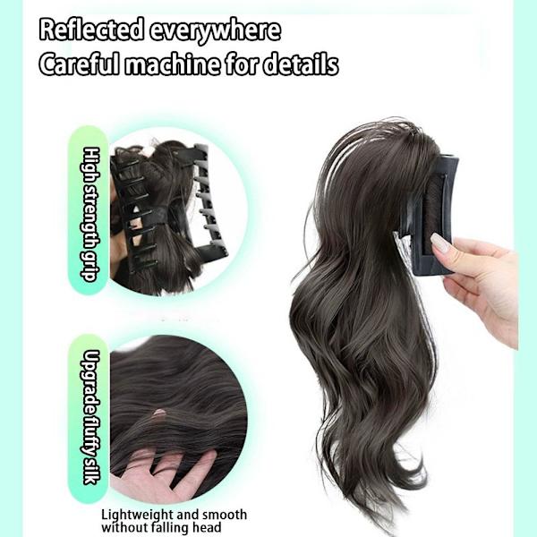 Hår Extensions Claw Clip Ponytail Extensions Kort Falsk Pony T dark black 1pcs