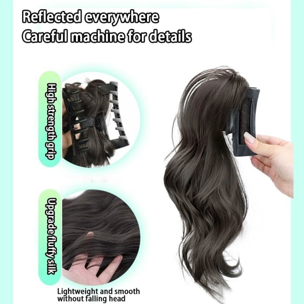 Hår extensions klo klämma hästsvans extensions kort falsk hästsvans T light brown 1pcs