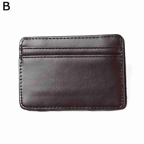 【lager i lager】NY PU-läder kreativ magisk plånbok kortväska busin Light Brown One-size