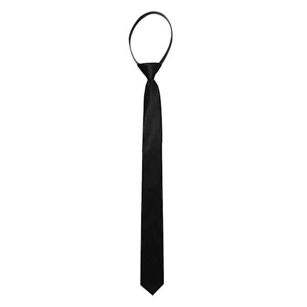 Dragkedja slips svart en-dragande smal version av den brittiska trenden Fo blackB 48*8cm