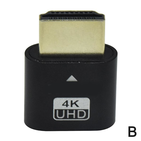 4K UHD DDC EDID HDMI Dummy Adapter Virtuell Plug Headless Display gold One-size